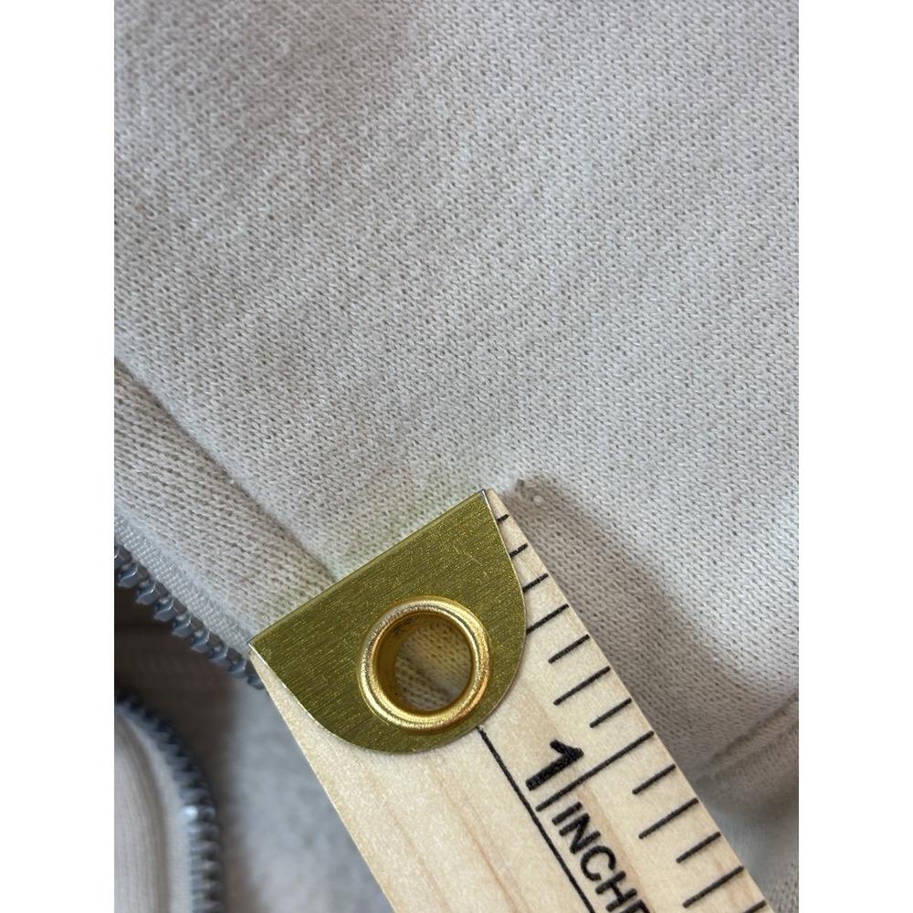Lululemon Women Cream Scuba Oversized Half Zip Cropped Pullover Sweatshirt M/L - Picture 9 of 16